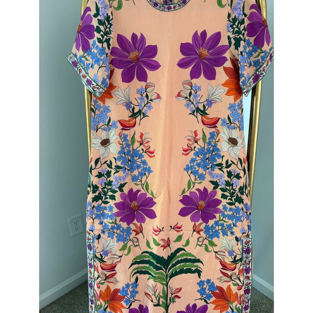 RARE Elizabeth James The Label Tess Midi Peach Floral Dress - Picture 4 of 10